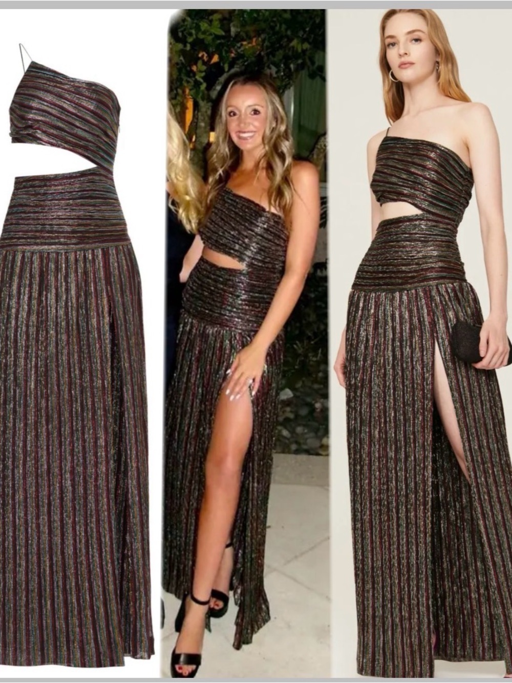 Rebecca Vallance Ronnie cut out one shoulder Gown size US 10. - Picture 4 of 16
